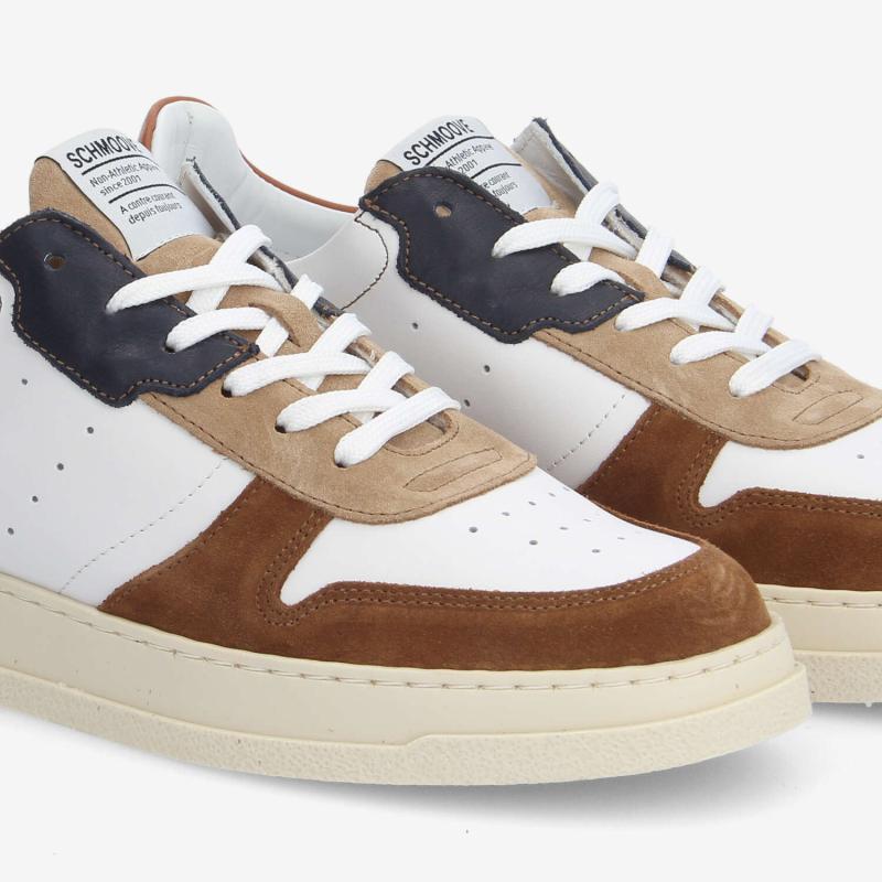 ORDER SNEAKER M - NAPPA/SUEDE/SDE - BLANC/WHISKY/MARRON
